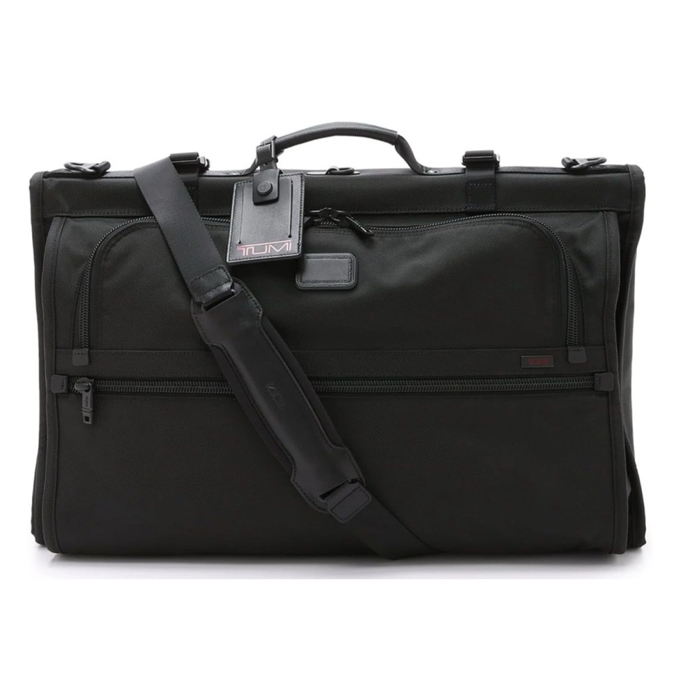 TUMI Alpha Garment Tri Fold Carry On Bag w/ Lock NEW w/ TAGS Black 22"
